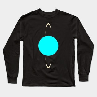 Minimalistic Gold Uranus Planet Long Sleeve T-Shirt